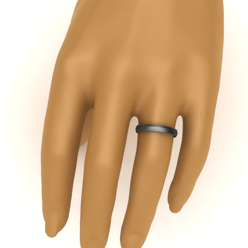 Wedding Band Beveled Edge Matte