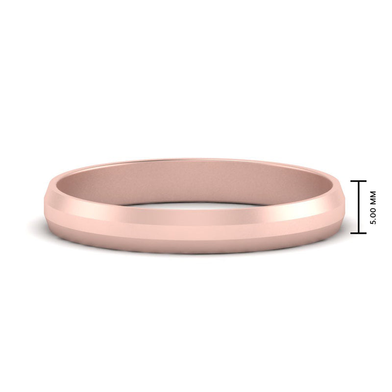 Wedding Band Beveled Edge Matte