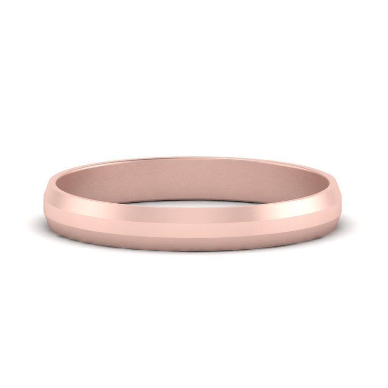 4 mm Wedding Band Beveled Edge Matte