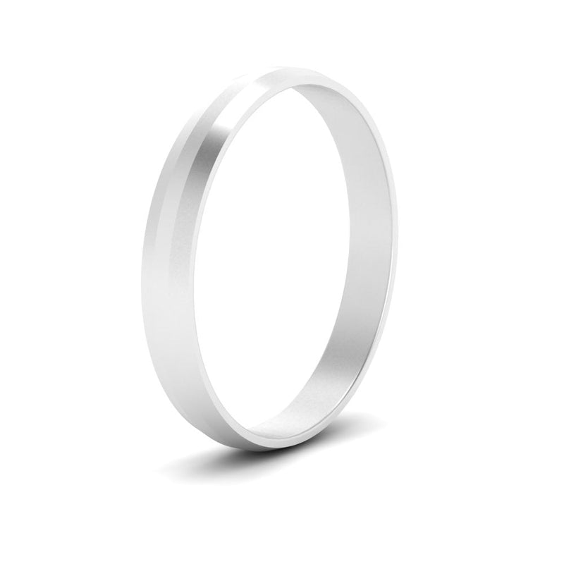 Wedding Band Beveled Edge Matte