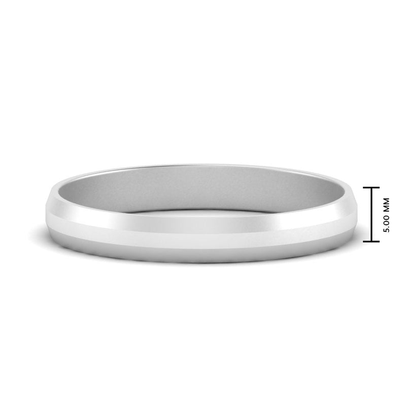 Wedding Band Beveled Edge Matte