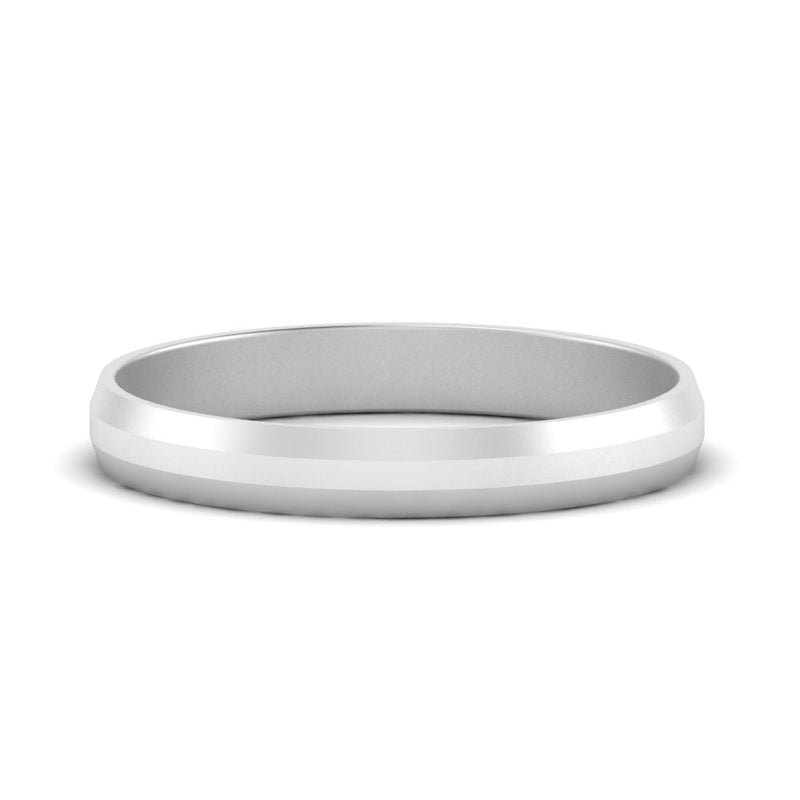 Wedding Band Beveled Edge Matte
