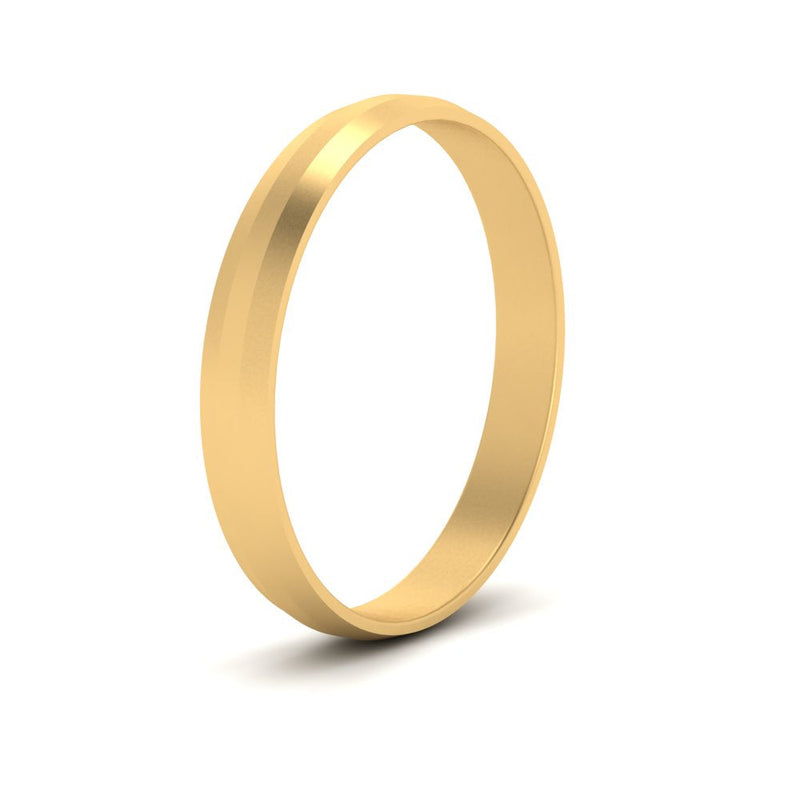 Wedding Band Beveled Edge Matte