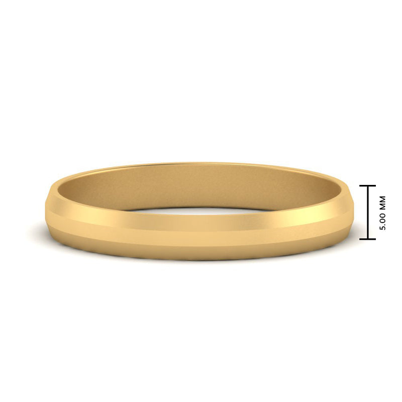 4 mm Wedding Band Beveled Edge Matte