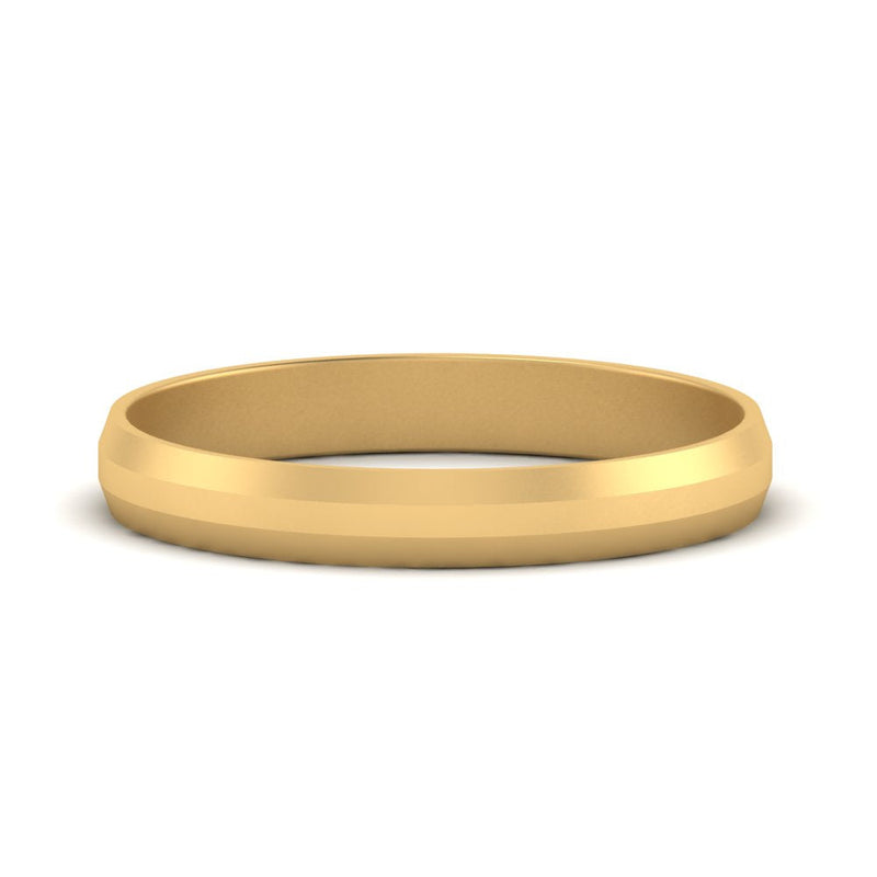 4 mm Wedding Band Beveled Edge Matte