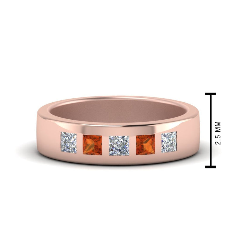 Flat Flush Set Mens Wedding Band