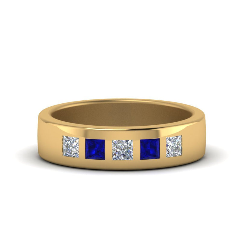 Flat Flush Set Mens Wedding Band