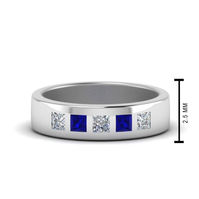 Flat Flush Set Mens Wedding Band