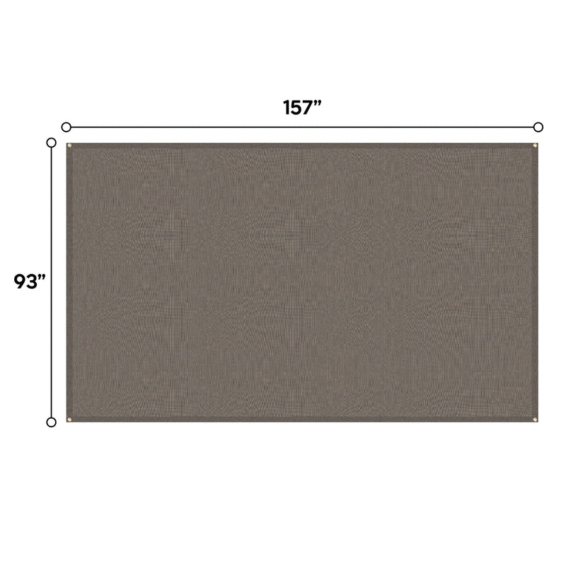 13' X 7.7' Outdoor Pergola Sun Shade Cover Cloth Patio Canopy Hdpe Permeable With Grommets - Brown