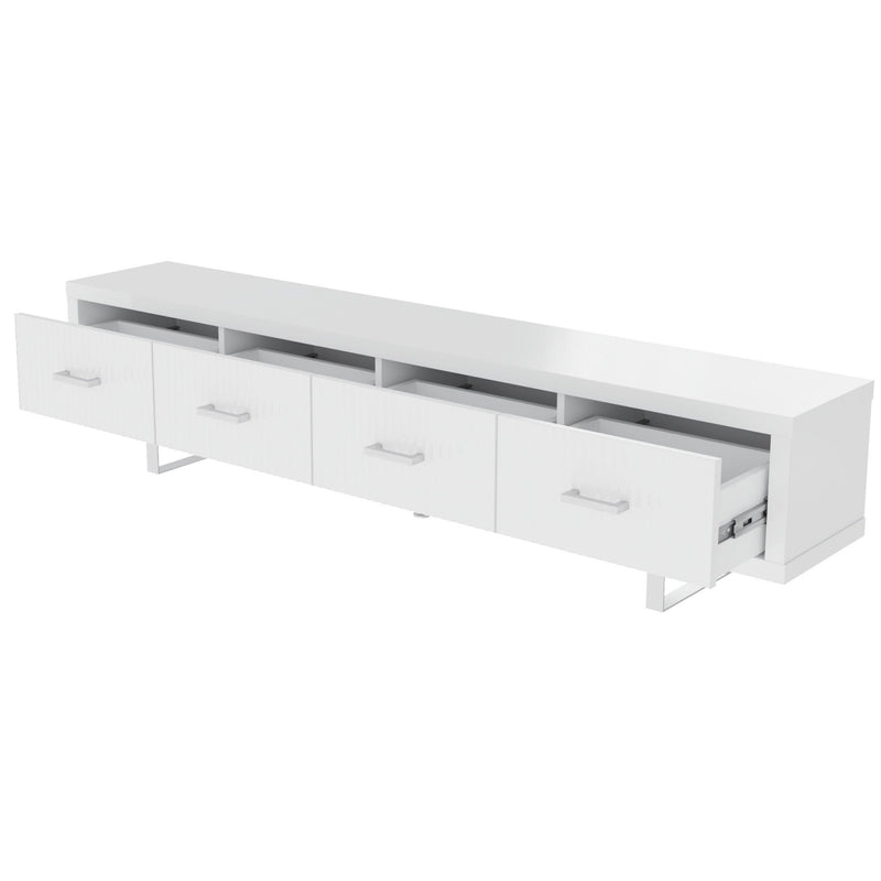 TV Stand With Slatted Drawers