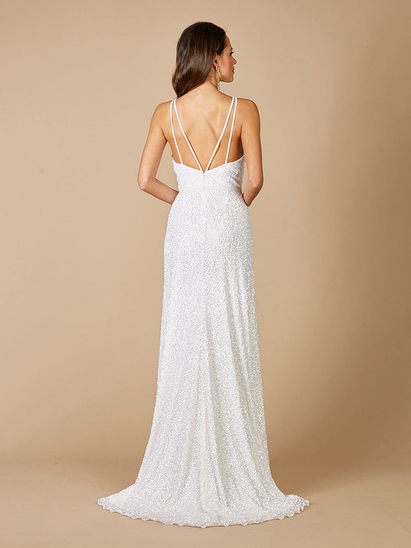 Lara Greenley Sleeveless Beaded Wedding Dress