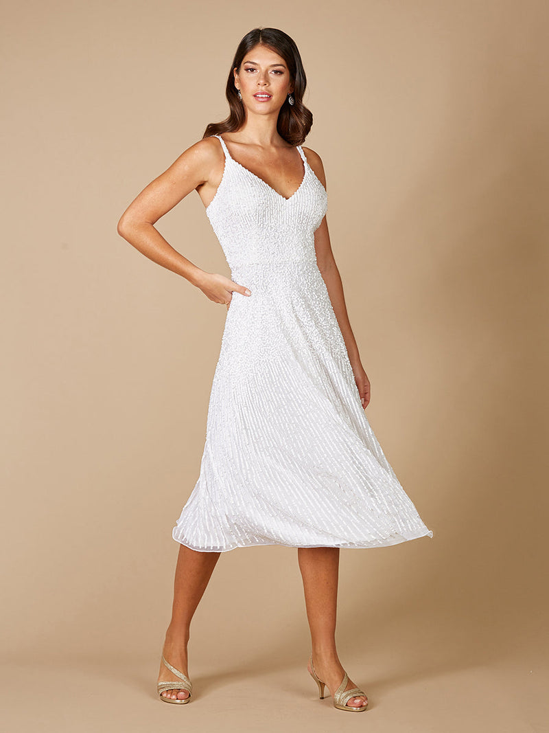 Lara Gemma Beaded Tank Midi Dress