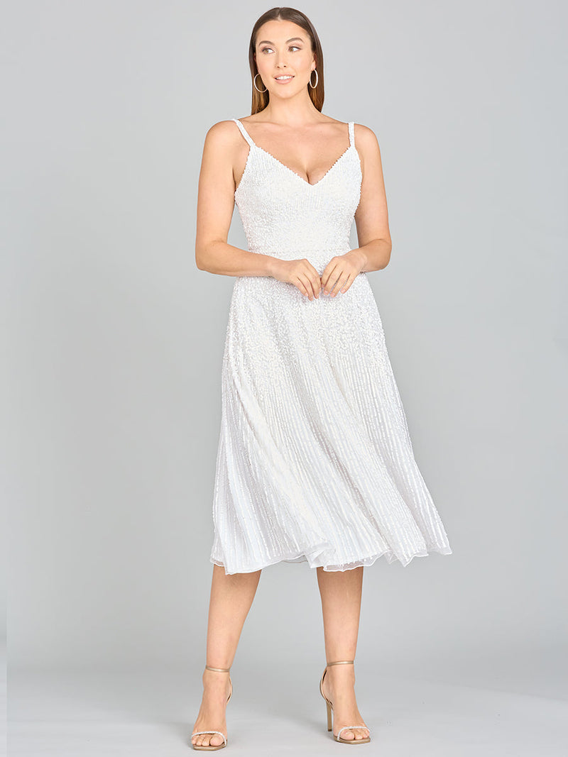 Lara Gemma Beaded Tank Midi Dress