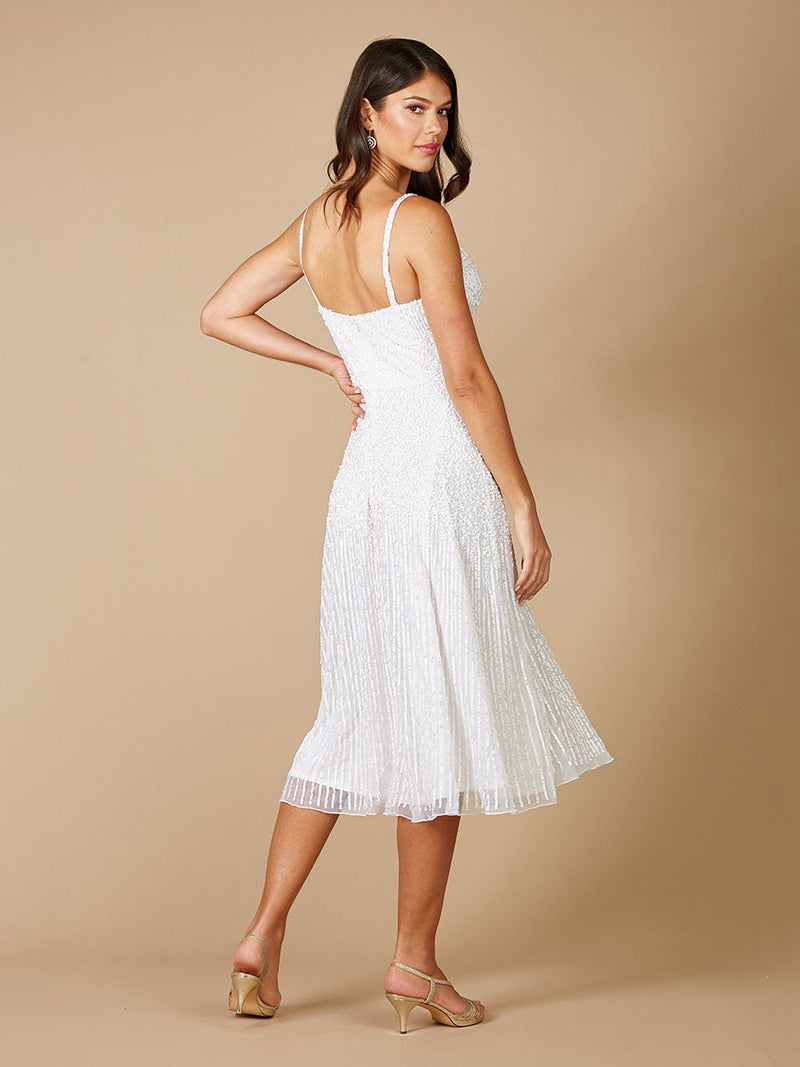 Lara Gemma Beaded Tank Midi Dress