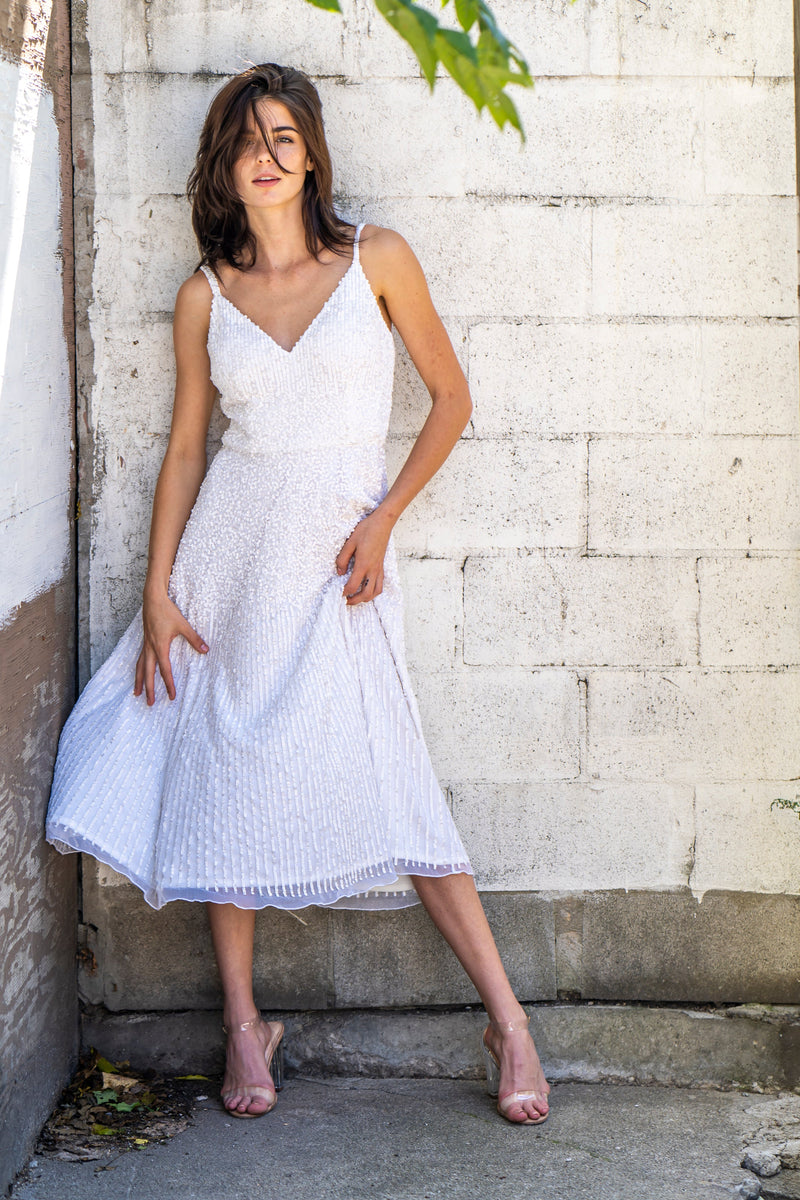 Lara Gemma Beaded Tank Midi Dress