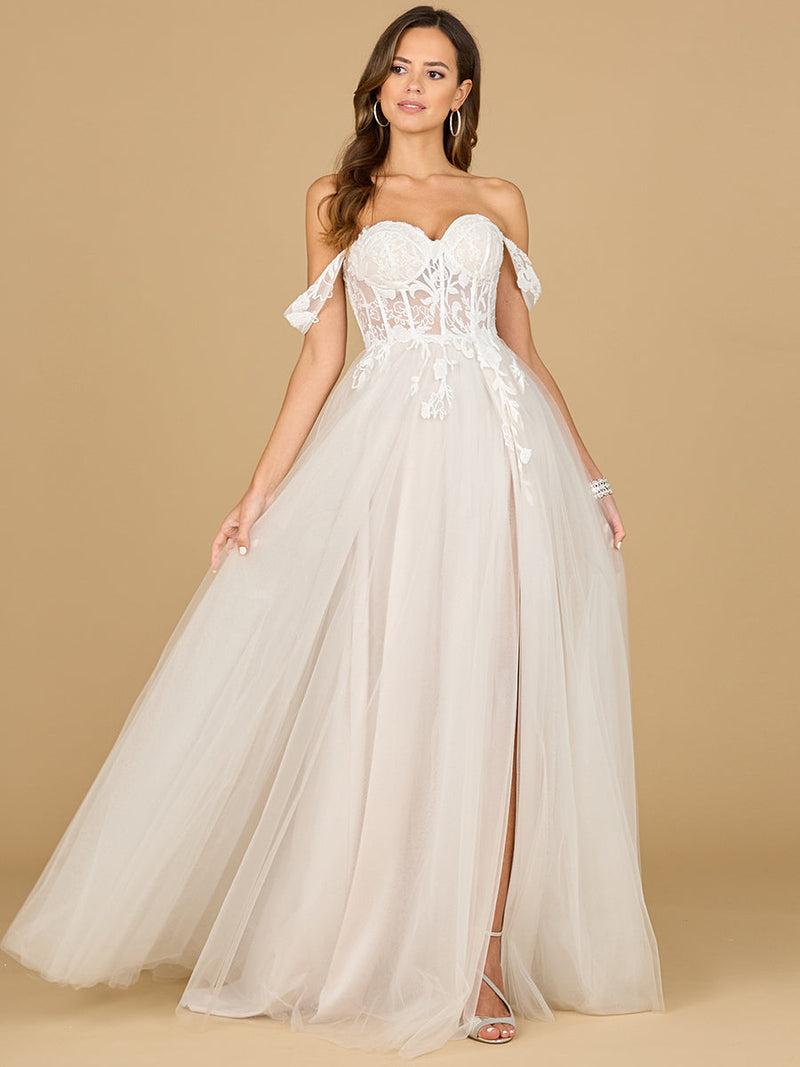 Corset, Off Shoulder Bridal Gown