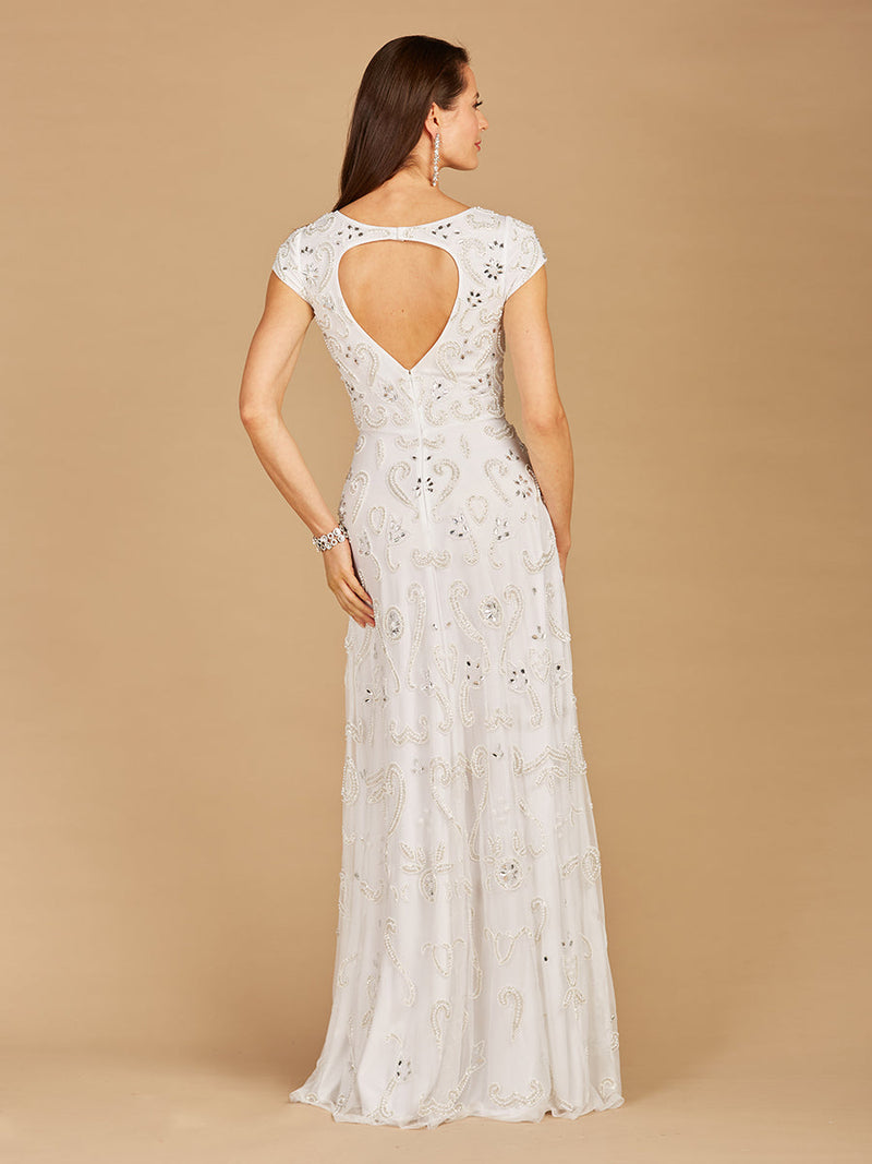 Cap Sleeve Beaded Bridal Gown