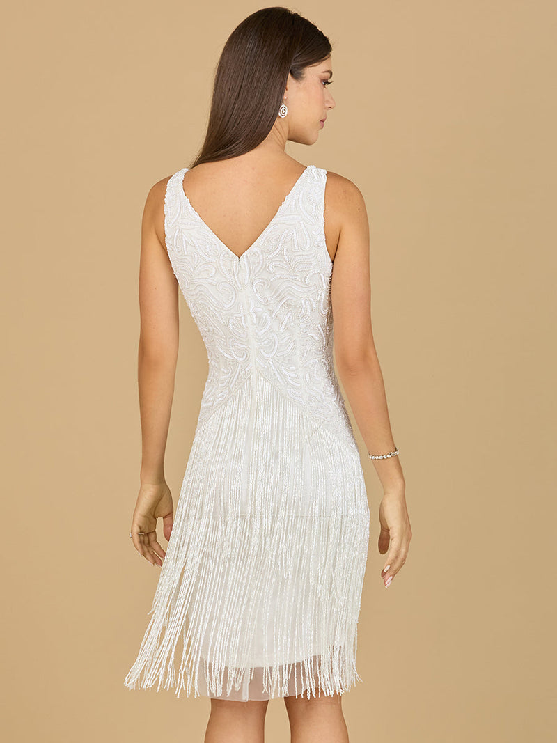 Beaded Fringe Cocktail Dress