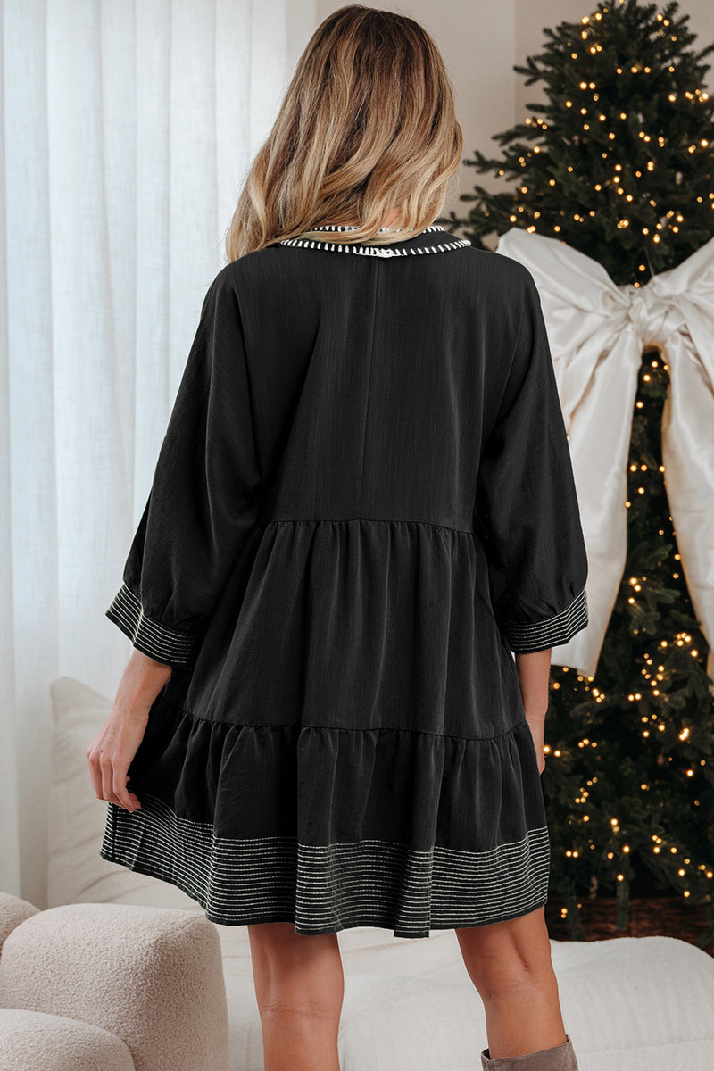 Patara Sleeve Tiered Mini Dress
