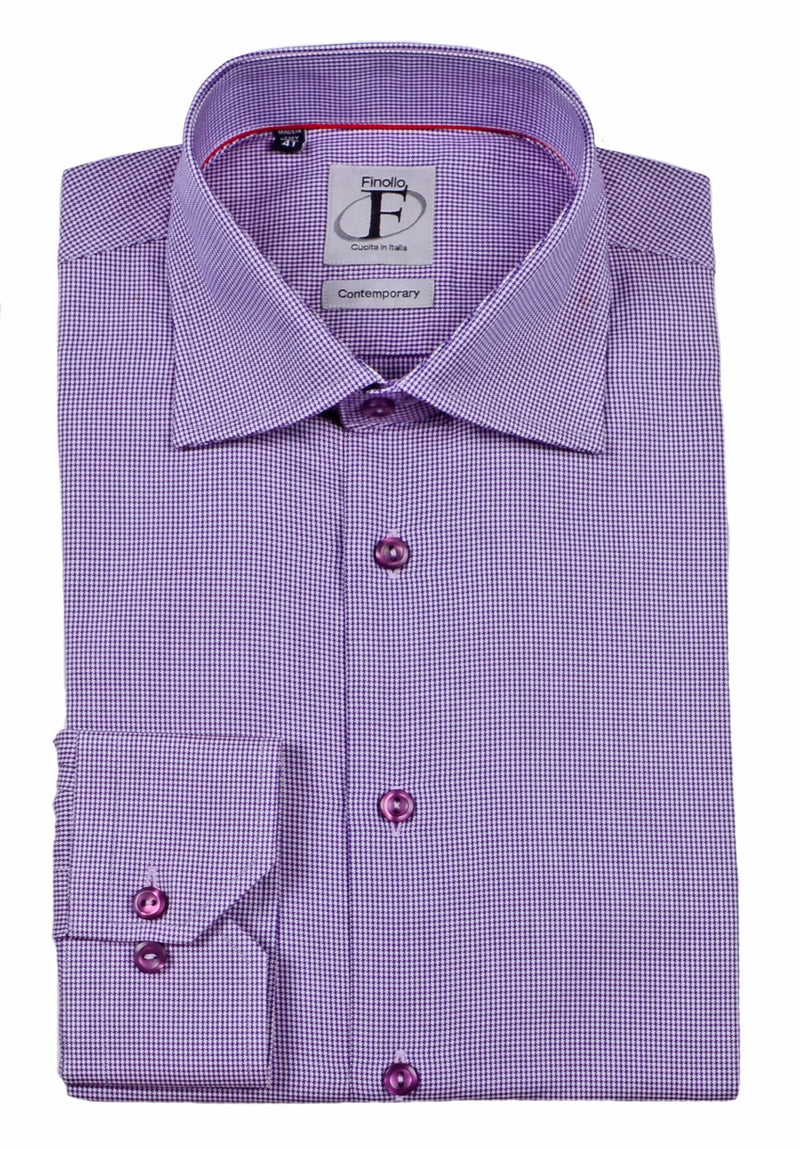 Made in Italy Dress Shirts// Lav Micro Check - contemporary fit