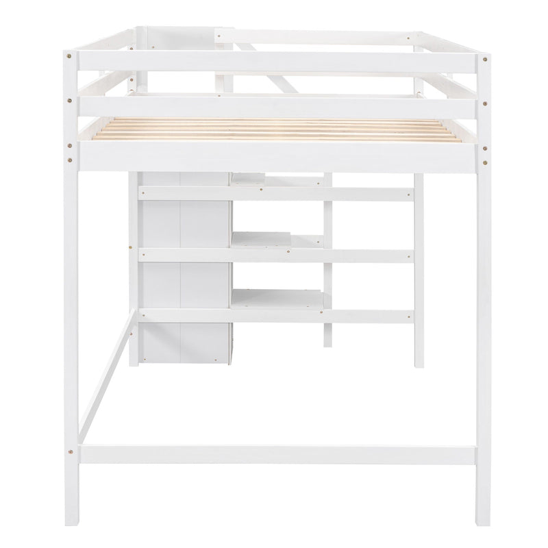 Loft Bed With Built In Storage Wardrobe And Staircase