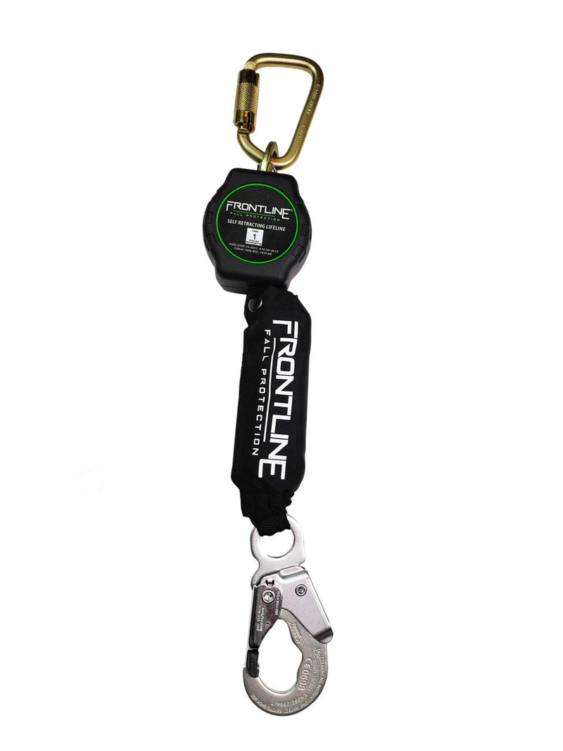Frontline RPA061S 6' Aramid Fiber Web Single Leg SRL with Steel Snap Hook End