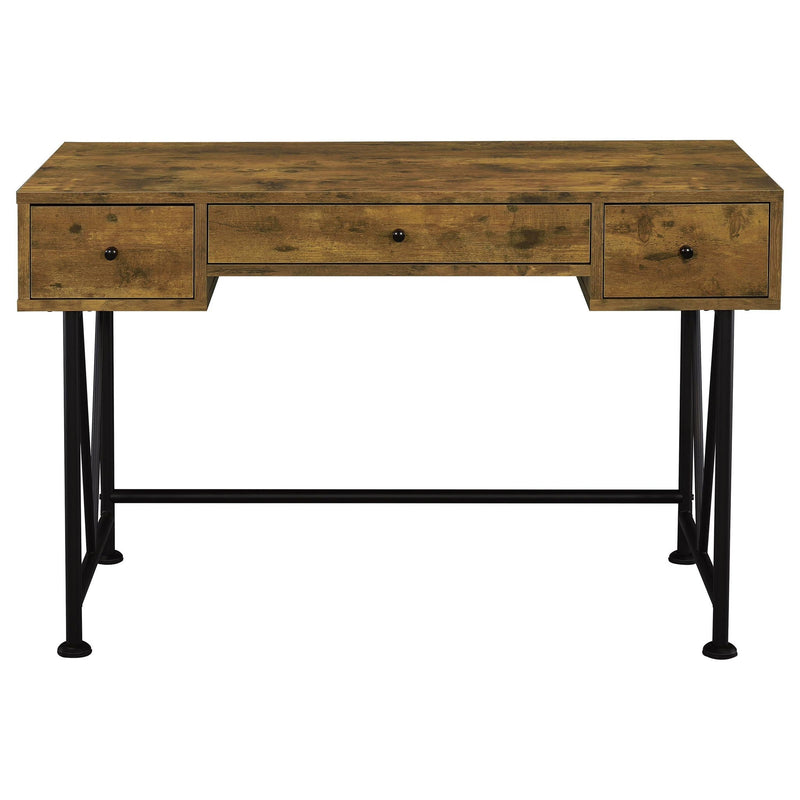 Analiese 2-piece Computer Desk Bookcase Set Rustic Nutmeg