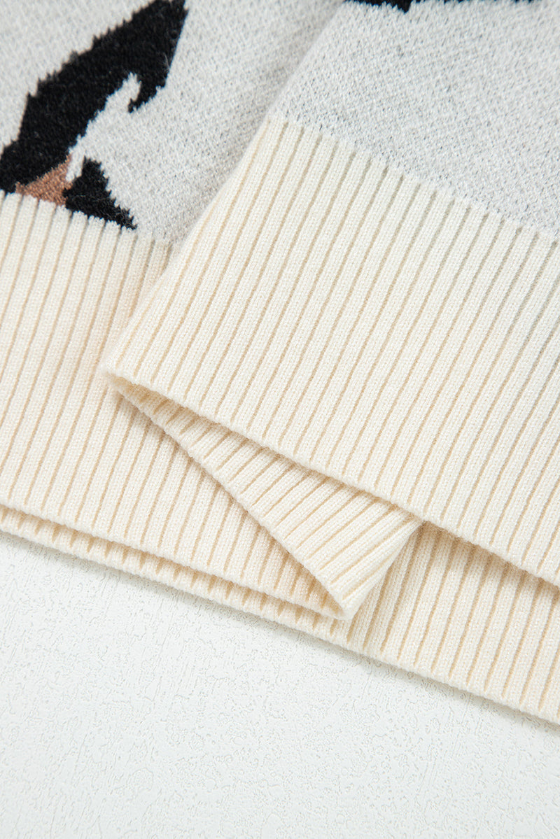 Jocelyn Block Patchwork Sleeve Sweater