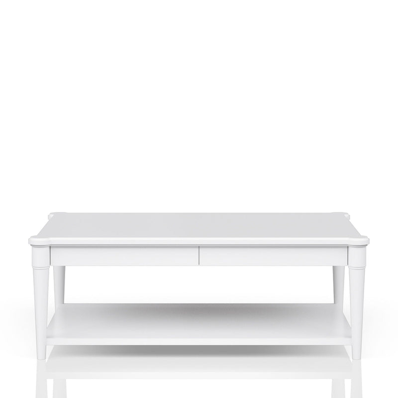 Cocktail Table With Two Storage Drawers And Casters