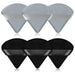 6 Pcs Powder Puff Face Soft Triangle Makeup Puff Velour Makeup Sponge Beauty Blender for Loose Powder (Black)