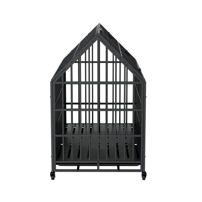 52-Inch Heavy-Duty Dog Crate With Roof Top Escape Proof Design (SAK90267)