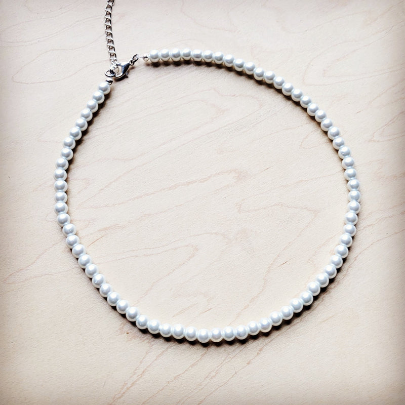 **Glass Pearl Collar Necklace Wedding Collection 259v