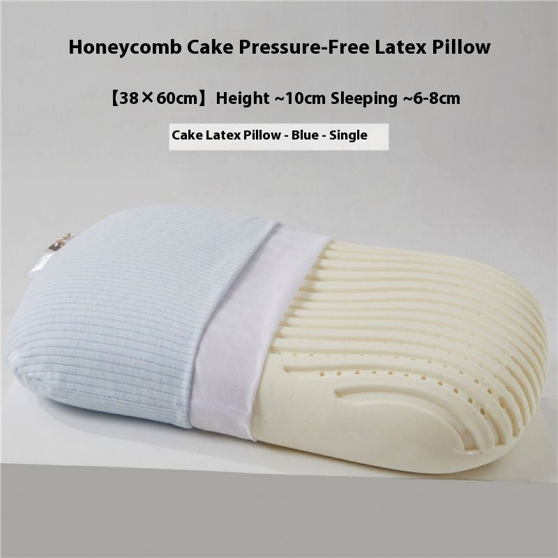 Cake Natural Latex Pillow – Pressure-Free Rebound Neck Support in 3 Colors