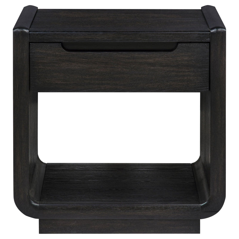 Leandro 3-piece Wood Coffee and End Table Set Burnished Black