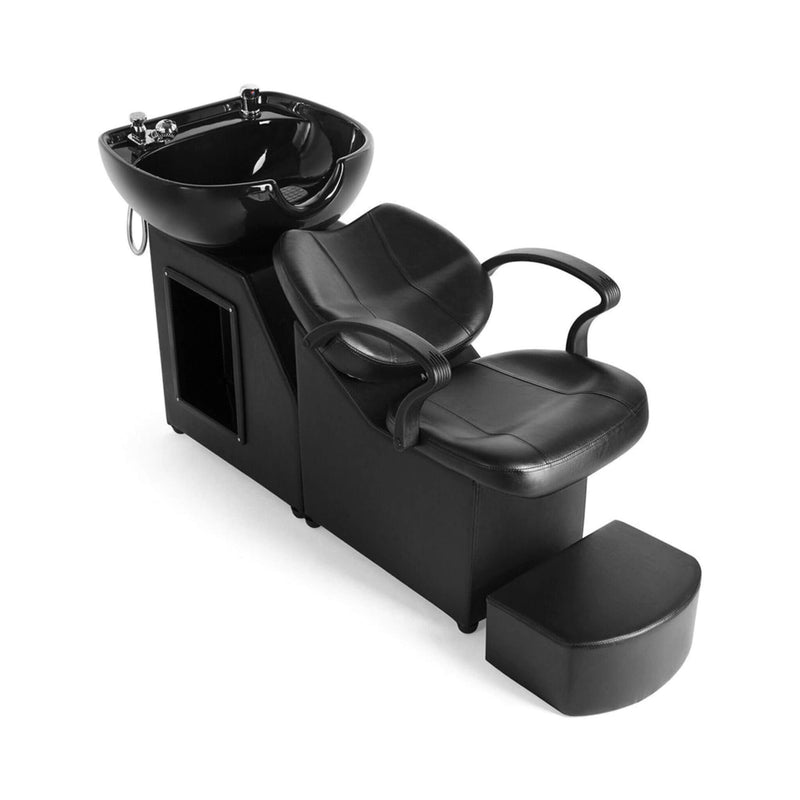 53-Inch Large Premium Salon Barber Backwash Shampoo Chair W/ Bowl, Sink & Footrest (SAK18745)