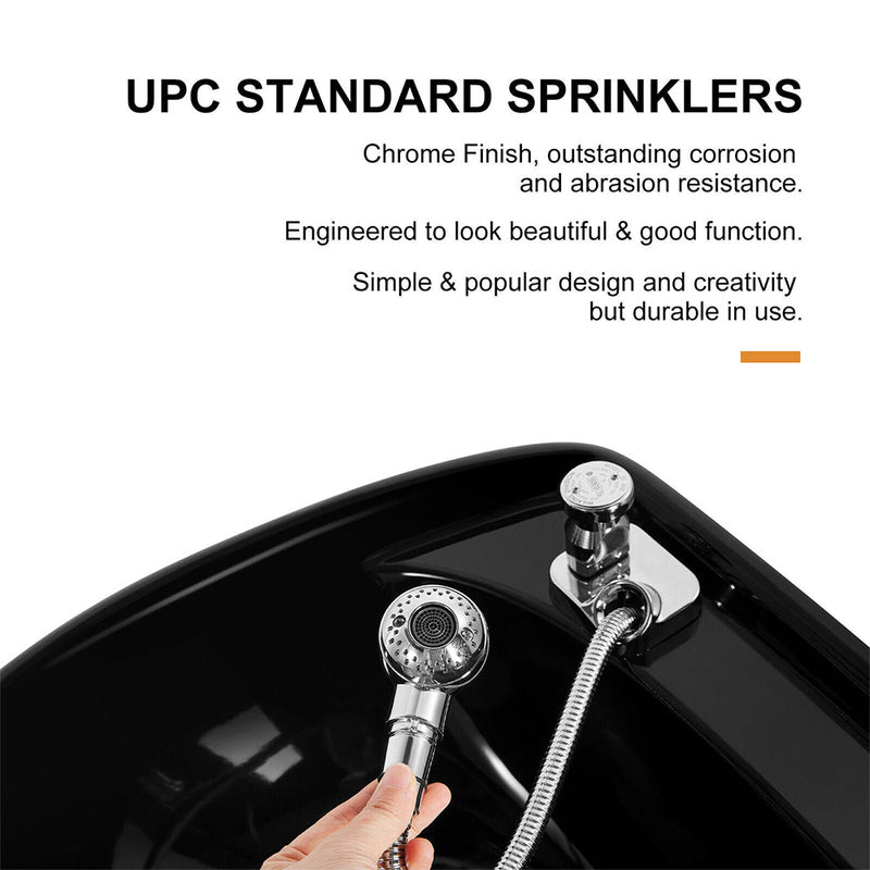 53-Inch Large Premium Salon Barber Backwash Shampoo Chair W/ Bowl, Sink & Footrest (98127653)