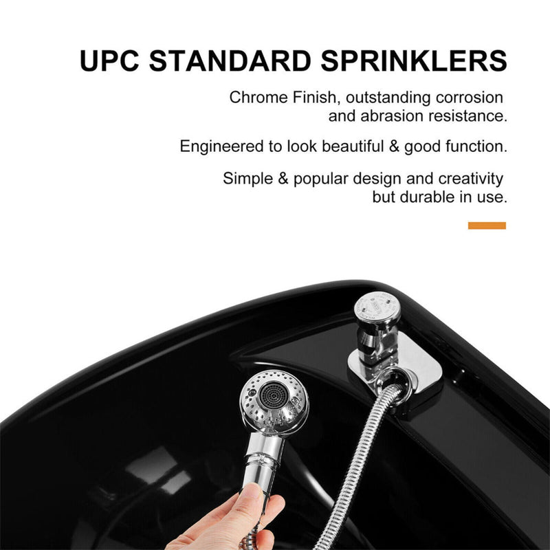 53-Inch Large Premium Salon Barber Backwash Shampoo Chair W/ Bowl, Sink & Footrest (SAK18745)