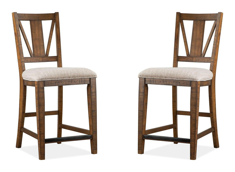Bay Creek - Counter Chair With Upholstered Seat (Set of 2) - Toasted Nutmeg