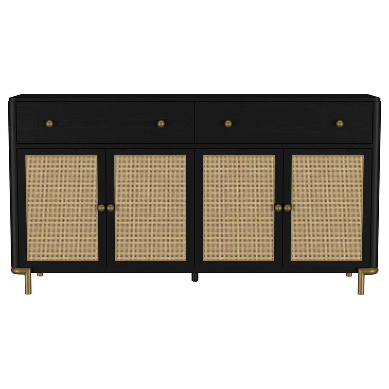 Arini 2-drawer Cane Door Dining Sideboard Server Black