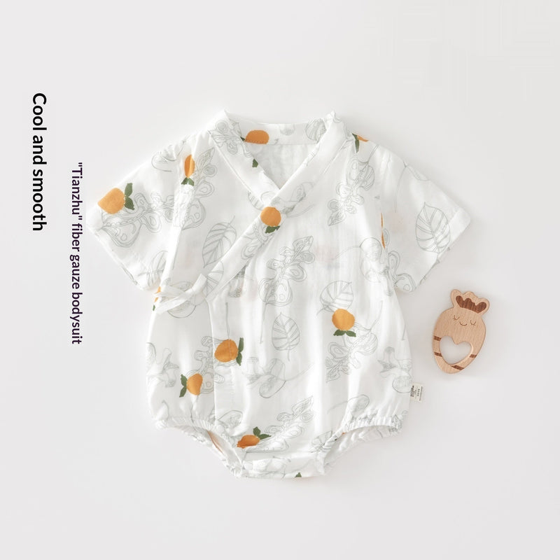 Baby Bamboo Cotton Summer Outfit Triangular Romper Made Of Bamboo Fiber