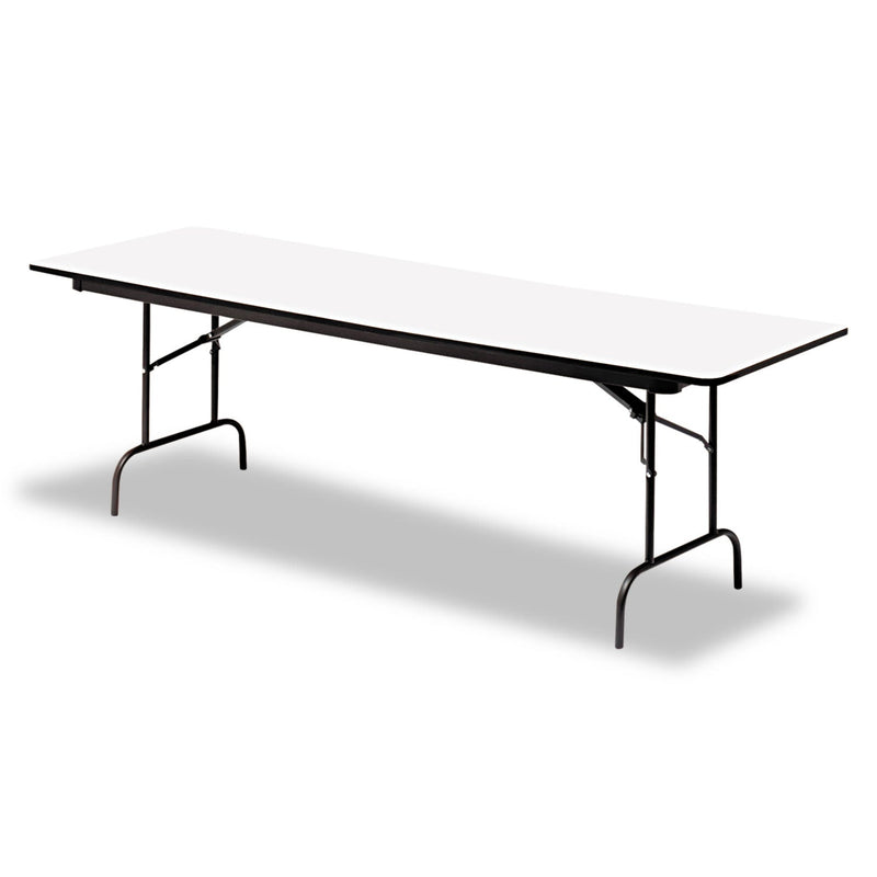 Iceberg OfficeWorks Commercial Wood-Laminate Folding Table, Rectangular Top, 60w x 30w x 29h, Gray/Charcoal