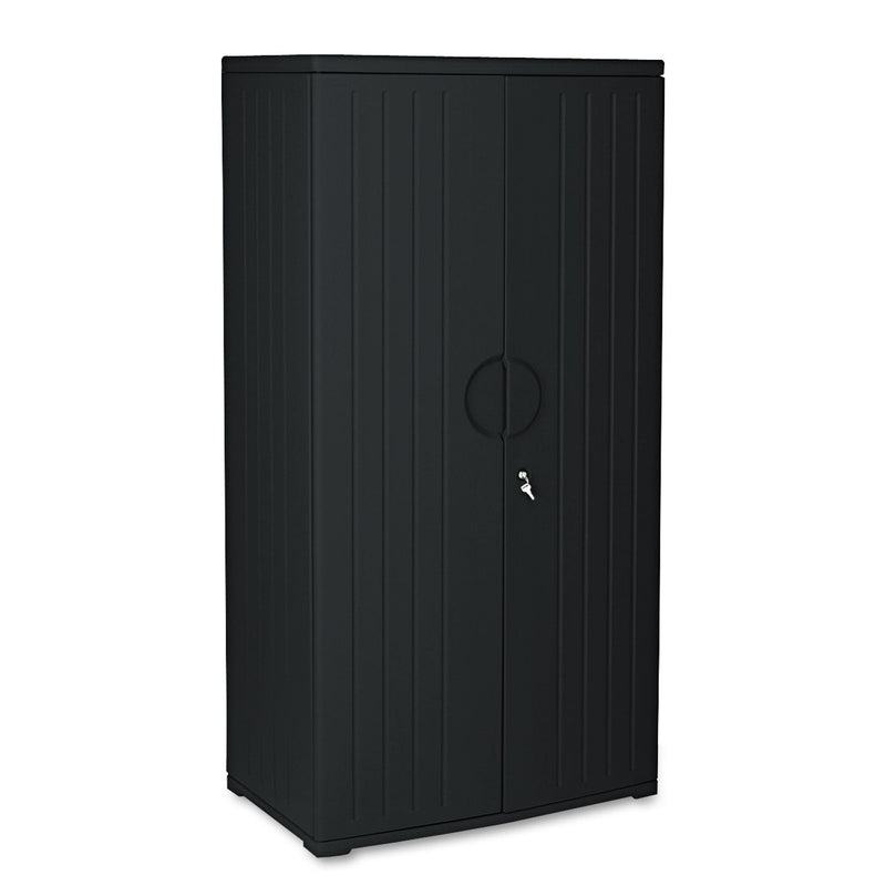 Iceberg Rough n Ready Storage Cabinet, Four-Shelf, 36 x 22 x 72, Black