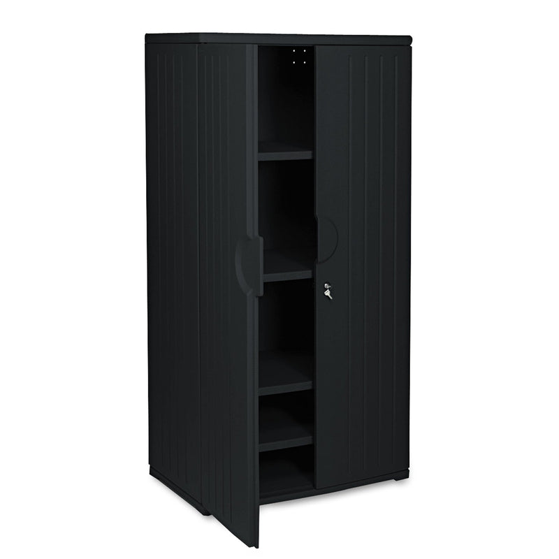 Iceberg Rough n Ready Storage Cabinet, Four-Shelf, 36 x 22 x 72, Black