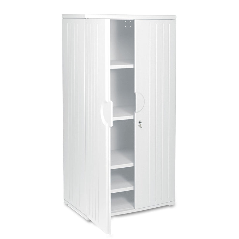 Iceberg Rough n Ready Storage Cabinet, Four-Shelf, 36 x 22 x 72, Platinum