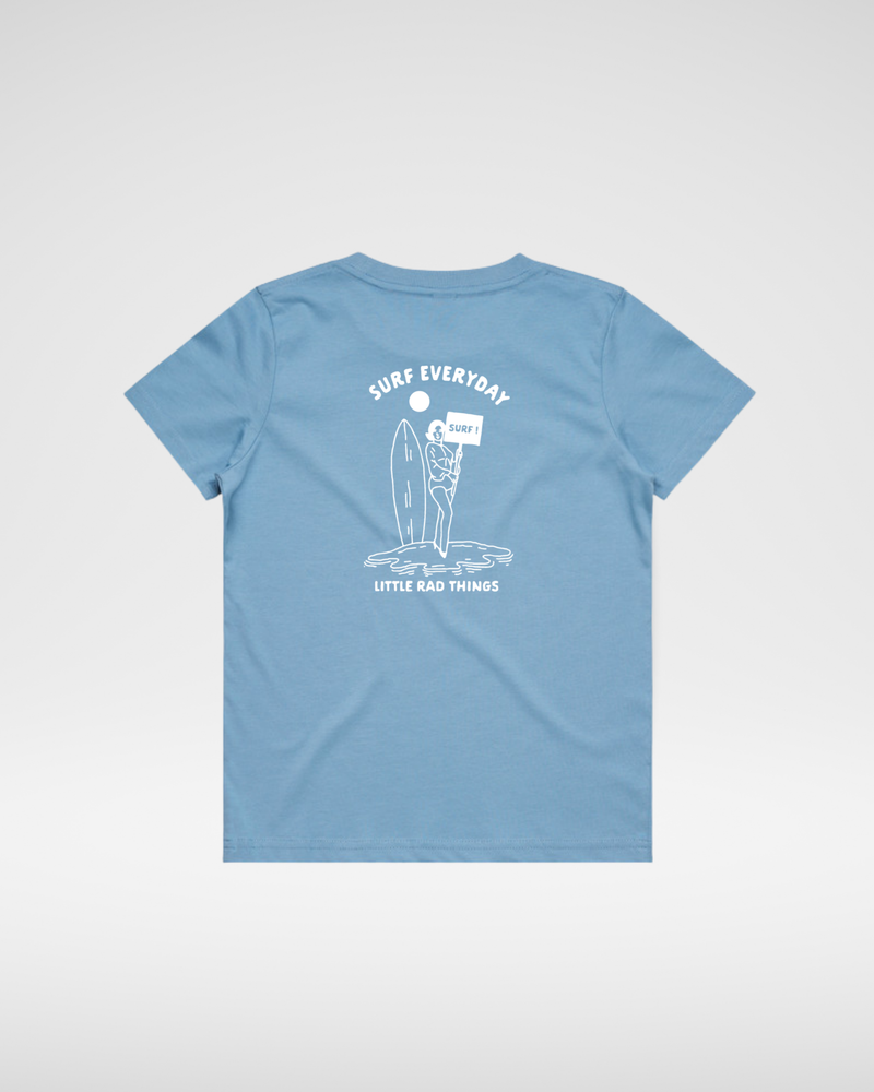 SURFS UP GIRL TEE - CLOUD BLUE