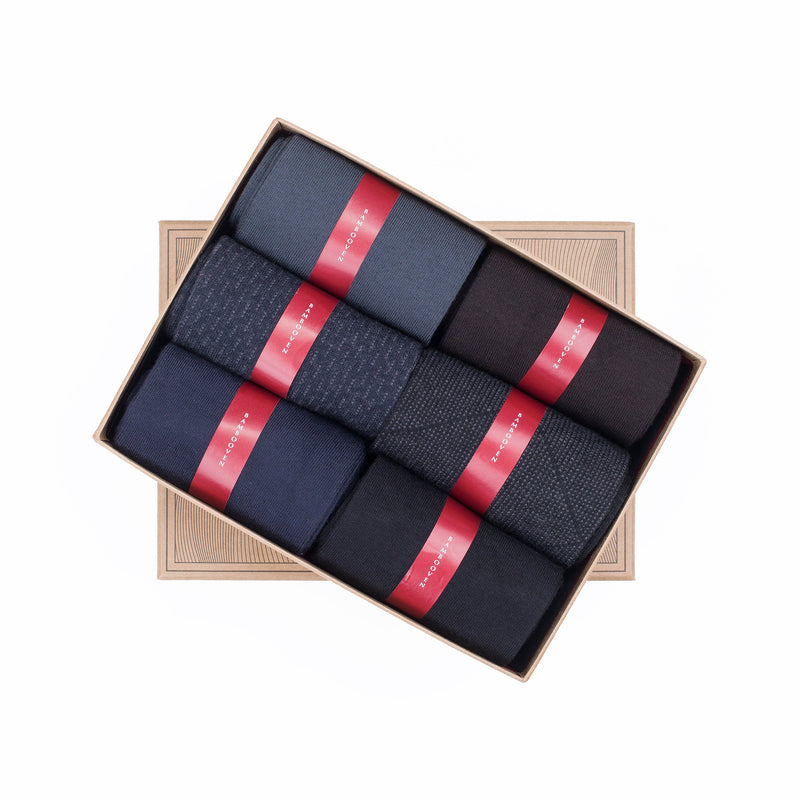 Men’s Bamboo Dress & Trouser Socks 6-Pack - 544