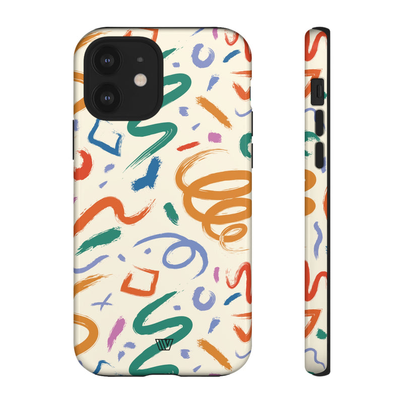 DOODLE BRUSH STROKES | Tough Phone Case