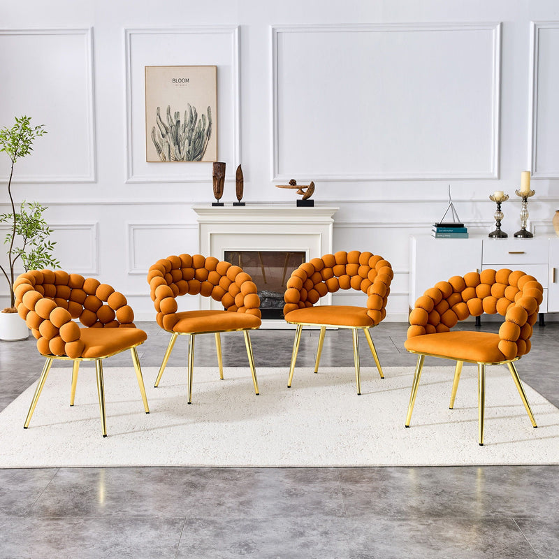 Puffy Bubble, Ball Chain Chairs For Dining Room (Set of 2)