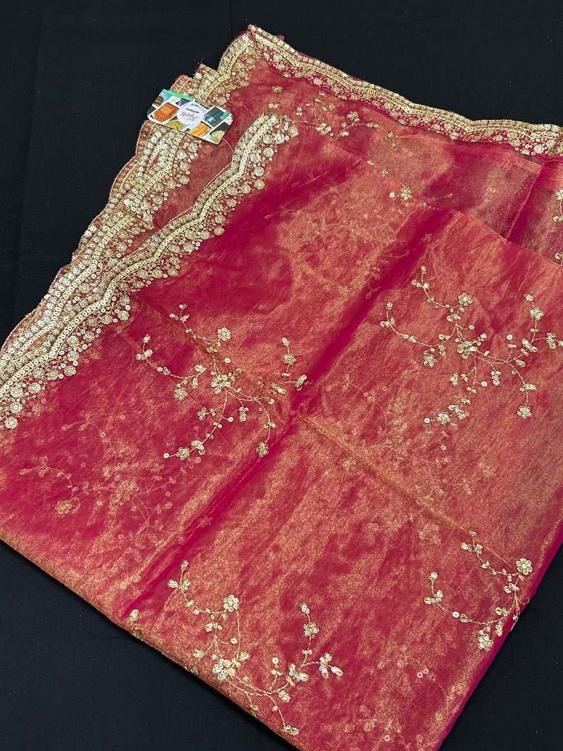 Tissue silk dupatta