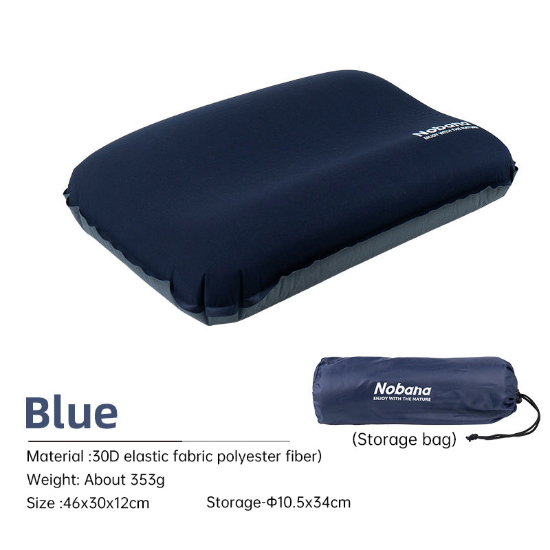 Outdoor 3D Sponge Automatic Inflatable Travel Pillow